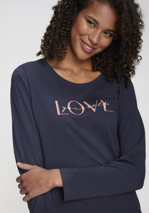 Bild: Longsleeve von Vivance Dreams by Lascana: Modisches Langarmshirt von Vivance Dreams mit charmantem Frontprint. Mit klassischem Rundhalsausschnitt. Aus weicher Baumwoll-Viskosequalität.