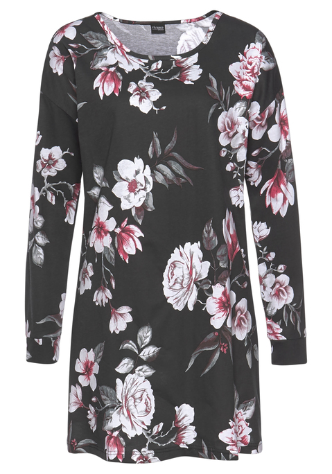 Bild: Nachthemd von Vivance Dreams by Lascana: Kurzes Nachthemd mit Blumen-Alloverdruck aus weicher Single Jersey-Qualität aus Baumwolle. Mit jedem Kauf eines Artikels aus Cotton made in Africa untestützt Du die Initiative.