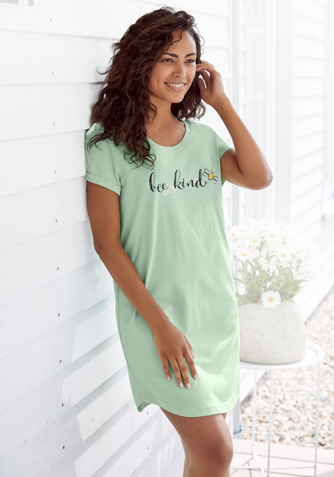 Bild: Nachthemd von Vivance Dreams by Lascana: Nachthemd aus 100% Baumwolle. Mit jedem Kauf eines Artikels aus Cotton made in Africa untestützt Du die Initiative.