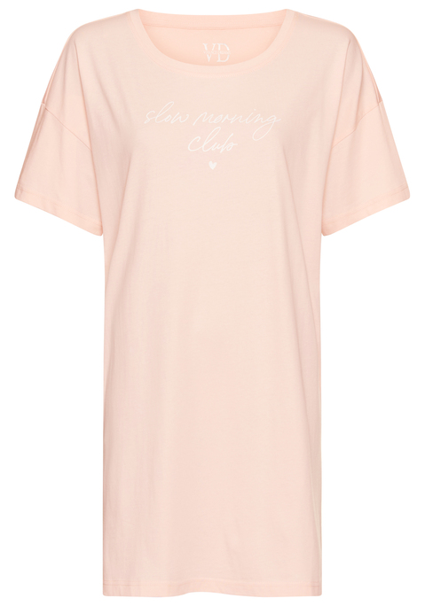 Bild: Nachthemd von Vivance Dreams by Lascana: Komfortables Bigshirt von Vivance Dreams mit süßem Frontprint. Rundhalsausschnitt und überschnittene Schultern. Locker geschnitten. Single-Jersey aus trageangenehmer Baumwolle.