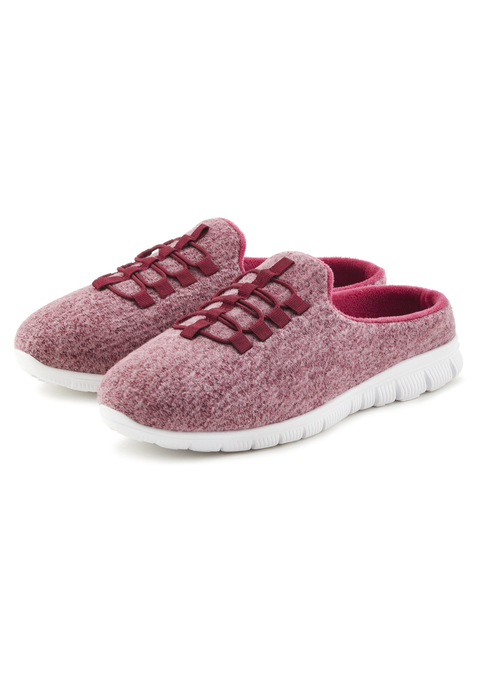 Bild: Pantolette von Vivance Dreams by Lascana: Hausschuhe VEGAN von VIVANCE. Obermaterial, Futter und Decksohle aus Textil. Laufsohle aus Synthetik.