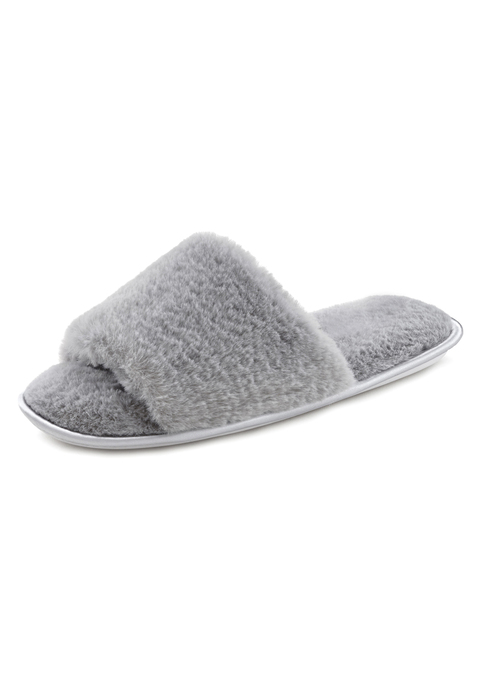 Bild: Pantolette von Vivance Dreams by Lascana: Hausschuhe VEGAN von VIVANCE. Obermaterial, Futter und Decksohle aus Textil. Laufsohle aus Synthetik.