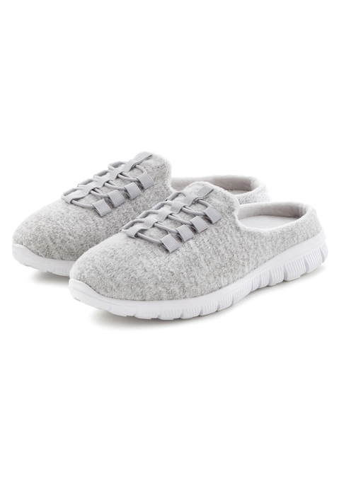 Bild: Pantolette von Vivance Dreams by Lascana: Hausschuhe VEGAN von VIVANCE. Obermaterial, Futter und Decksohle aus Textil. Laufsohle aus Synthetik.