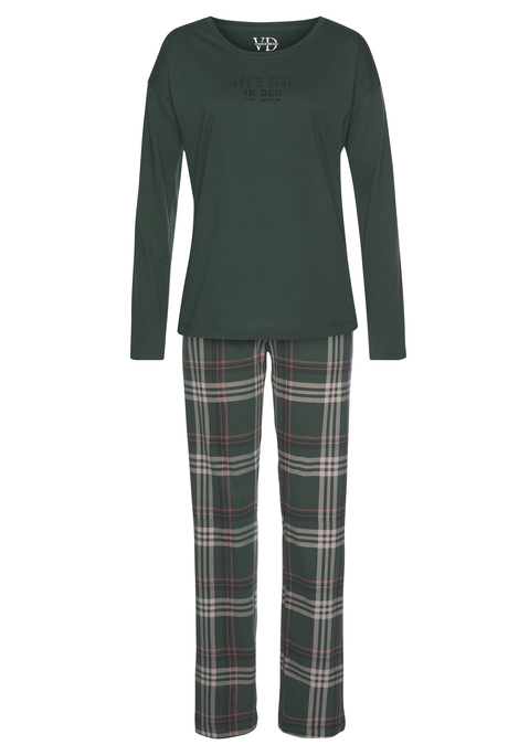 Bild: Pyjama von Vivance Dreams by Lascana: Dass dieses süße Boho-Outfit von Vivance Dreams ein Pyjama ist, möchte man kaum glauben. Obermaterial: 60% Baumwolle (unterstützt Cotton made in Africa)  , 40% Polyester