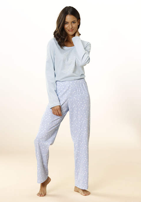 Bild: Pyjama von Vivance Dreams by Lascana: Pyjama mit Sternendruck aus weicher Single Jersey-Qualität aus Baumwolle. Mit jedem Kauf eines Artikels aus Cotton made in Africa untestützt Du die Initiative.