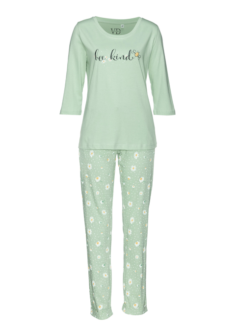 Bild: Pyjama von Vivance Dreams by Lascana: Pyjama aus 100%  Baumwolle. Mit jedem Kauf eines Artikels aus Cotton made in Africa untestützt Du die Initiative