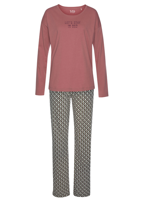 Bild: Pyjama von Vivance Dreams by Lascana: Dass dieses süße Boho-Outfit von Vivance Dreams ein Pyjama ist, möchte man kaum glauben. Obermaterial: 60% Baumwolle (unterstützt Cotton made in Africa)  , 40% Polyester