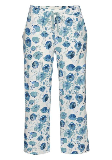 Bild: Pyjamahose von Vivance Dreams by Lascana: Allover bedruckte Pyjamahose von Vivance Dreams im Culotte-Schnitt. Mit elastischem Bund mit Bindeband und Eingrifftaschen. Weiche Single-Jersey-Qualität aus einem Baumwoll-Viskose-Mix.
