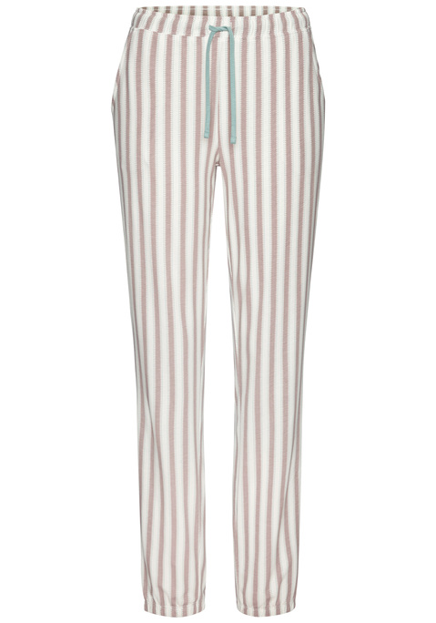 Bild: Pyjamahose von Vivance Dreams by Lascana: Bequeme Pyjamahose von Vivance Dreaams mit Allover-Print. Elastischer Bund mit Bindeband und Eingrifftaschen. Schmal geschnitten und elastische Beinsäume. Single-Jersey aus einer weichen Baumwoll-Viskose-Mischung.