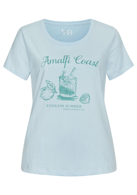 Bild: Pyjamaoberteil von Vivance Dreams by Lascana: Schlafshirt von Vivance Dreams. Mit Rundhalsausschnitt und Motivprint vorn. Trageangenehme Baumwollqualität.