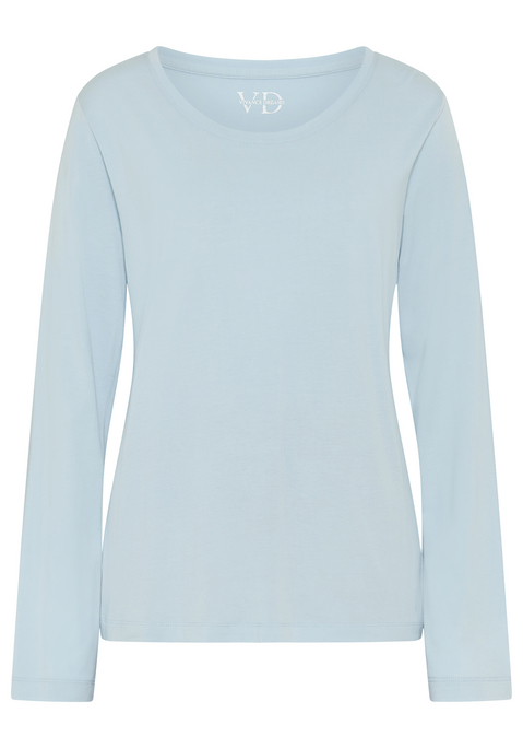 Bild: Pyjamaoberteil von Vivance Dreams by Lascana: Schönes Langarmshirt von Vivance Dreams mit hohem Komfortfaktor. Mit Rundhalsausschnitt. Single-Jersey-Qualität aus einer Mischung aus Baumwolle und Viskose.