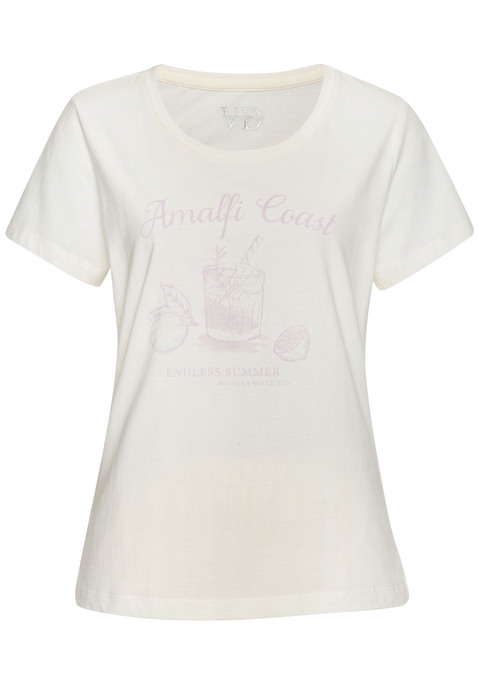Bild: Pyjamaoberteil von Vivance Dreams by Lascana: Schlafshirt von Vivance Dreams. Mit Rundhalsausschnitt und Motivprint vorn. Trageangenehme Baumwollqualität.