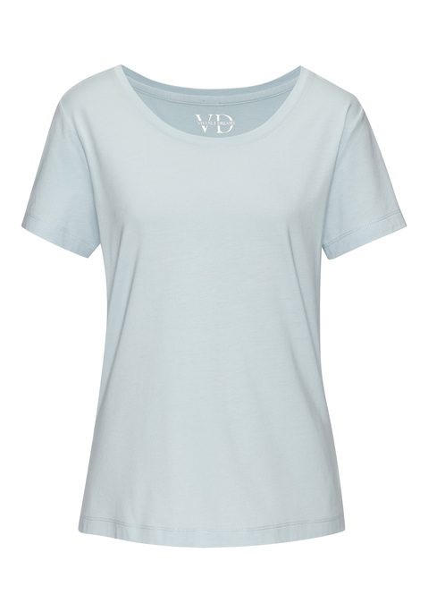 Bild: Pyjamaoberteil von Vivance Dreams by Lascana: Schlafshirt von Vivance Dreams mit angeschnittenen, kurzen Ärmeln. Auffälliger Front-Print. Aus einem weichen Baumwoll-Viskose-Mix.