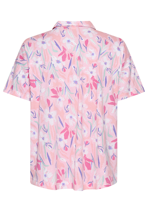 Bild: Pyjamaoberteil von Vivance Dreams by Lascana: Klassisches Pyjama-Kurzarmshirt von Vivance Dreams mit Hemdkragen, durchgehender Knopfleiste, aufgesetzter Brusttasche und überschnittenen Schultern. Trageangenehme Single-Jersey-Qualität aus weicher Baumwolle.