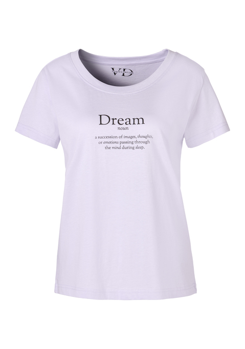 Bild: Pyjamaoberteil von Vivance Dreams by Lascana: Schlafshirt mit Rundhalsausschnitt und Rippbündchen in angenehmer Baumwollqualität.
