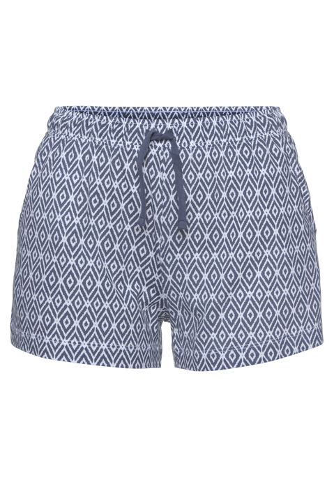 Bild: Pyjamashorts von Vivance Dreams by Lascana: Schlafshorts von Vivance Dreams. Lockerer Schnitt mit Allover-Druck. Bequeme Passform mit elastischem Tunnelzugbund und seitlichen Eingriffstaschen. Vielseitig kombinierbar. Weiche Single-Jersey-Qualität aus 50% Baumwolle, 50% Viskose.