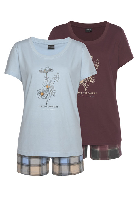 Bild: Shorty von Vivance Dreams by Lascana: Shorty. Oberteil aus 50% Baumwolle, 50% Polyester. Unterteil aus 100% Baumwolle. Mit jedem Kauf eines Artikels aus Cotton made in Africa untestützt Du die Initiative