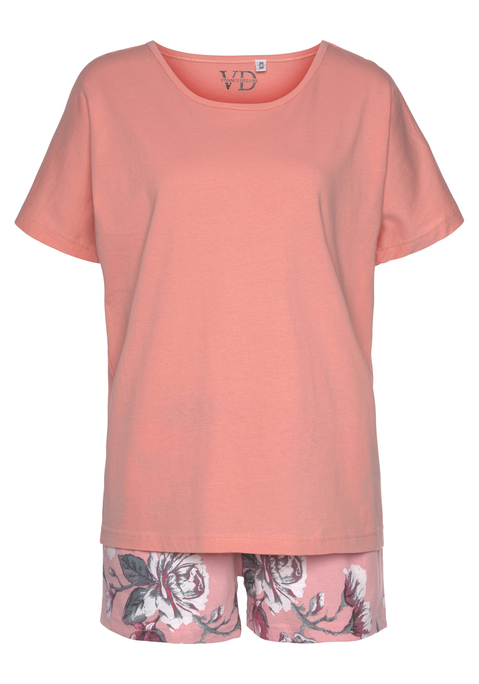 Bild: Shorty von Vivance Dreams by Lascana: Shorty mit schönem Blumen-Alloverdruck aus weicher Single Jersey Qualität aus Baumwolle. Mit jedem Kauf eines Artikels aus Cotton made in Africa untestützt Du die Initiative.