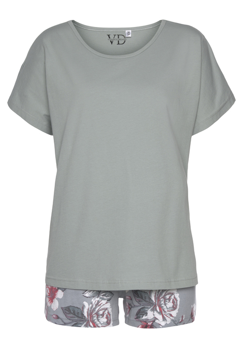 Bild: Shorty von Vivance Dreams by Lascana: Shorty mit schönem Blumen-Alloverdruck aus weicher Single Jersey Qualität aus Baumwolle. Mit jedem Kauf eines Artikels aus Cotton made in Africa untestützt Du die Initiative.