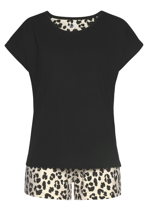 Bild: Shorty von Vivance Dreams by Lascana: Shorty von Vivance Dreams mit Leomuster aus reiner Baumwolle. Mit jedem Kauf eines Artikels aus Cotton made in Africa untestützt Du die Initiative.