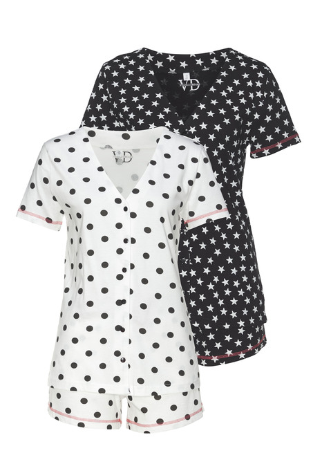 Bild: Shorty von Vivance Dreams by Lascana: Gemusterter Shorty aus 100% Baumwolle. Mit jedem Kauf eines Artikels aus Cotton made in Africa untestützt Du die Initiative.