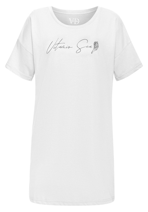 Bild: Sleepshirt von Vivance Dreams by Lascana: Bigshirt von Vivance Dreams. Schriftzugprint vorn. Rundhalsausschnitt. Kurze Ärmel. Trageangenehmer Jersey.