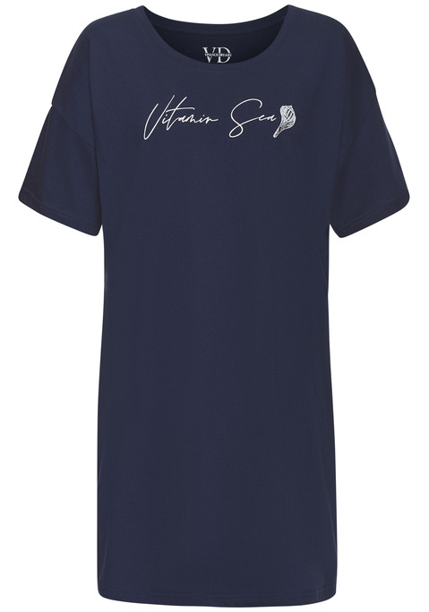 Bild: Sleepshirt von Vivance Dreams by Lascana: Bigshirt von Vivance Dreams. Schriftzugprint vorn. Rundhalsausschnitt. Kurze Ärmel. Trageangenehmer Jersey.