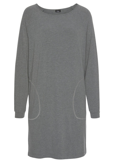 Bild: Sleepshirt von Vivance Dreams by Lascana: Tolles Nachtkleid in Melange-Optik aus 60% Polyester, 36% Viskose, 4% Elasthan.