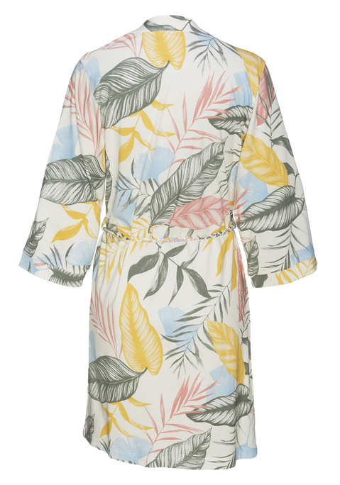 Bild: Kimono von Vivance Dreams: Exotischer Kimono von Vivance Dreams. Mit schmalen Ärmeln und Blende an der vorderen Kante. Bindegürtel in Form von Braids als stylisches Detail. Single-Jersey-Qualität aus Baumwoll-Viskosemix.