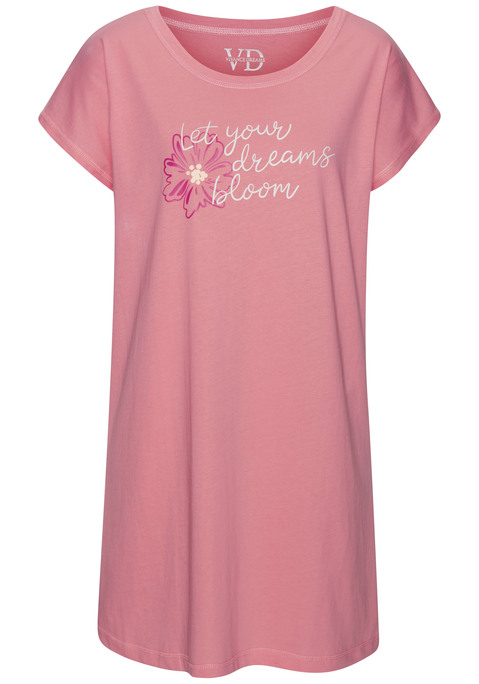 Bild: Nachthemd von Vivance Dreams: Nachthemd von Vivance Dreams. Schöner Print vorn. Rundhalsausschnitt. Trageangenehme Baumwolle.