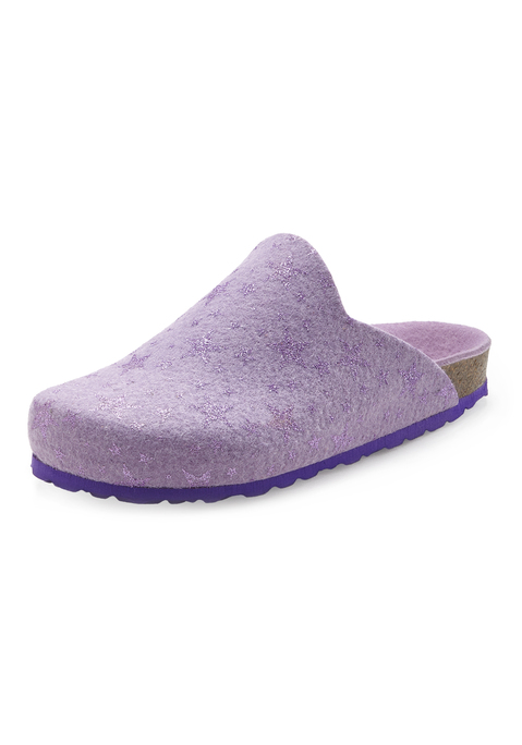 Bild: Pantolette von Vivance Dreams: Hausschuhe-Clog aus Filz mit Sternen von VIVANCE. Made in Spain. Obermaterial, Futter und Decksohle aus Textil, Laufsohle aus Synthetik.