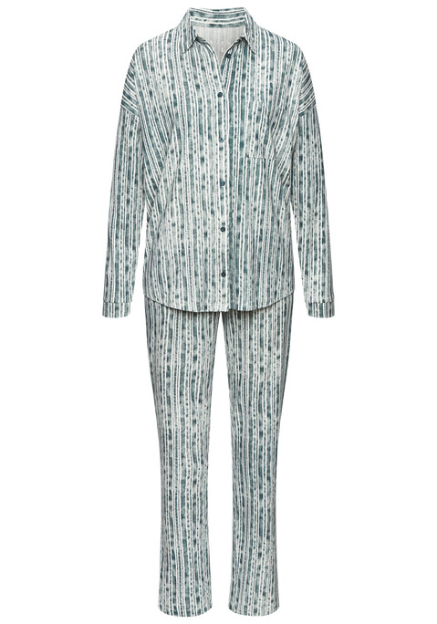 Bild: Pyjama von Vivance Dreams: Klassischer Pyjama von Vivance Dreams mit schönem Streifenmuster. Mit durchgehender Knopfleiste und Brusttasche. Hose mit Eingrifftaschen. Aus einer angenehmen Mischung aus Baumwolle und Viskose.