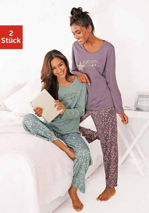Pyjama von VIVANCE DREAMS in mint, lila