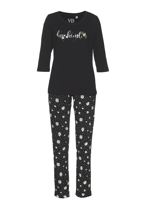 Bild: Pyjama von Vivance Dreams: Pyjama aus 100%  Baumwolle. Mit jedem Kauf eines Artikels aus Cotton made in Africa untestützt Du die Initiative