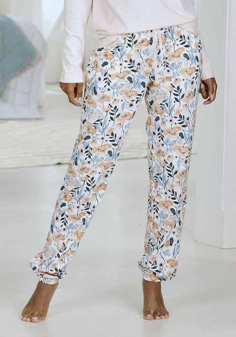 Bild: Pyjamahose von Vivance Dreams: Allover gemusterte Pyjamahose von Vivance Dreams. Elastischer Tunnelzugbund. Bündchen an den Beinenden. Seitliche Eingrifftaschen. Trageangenehmer Baumwoll-Viskose-Mix.