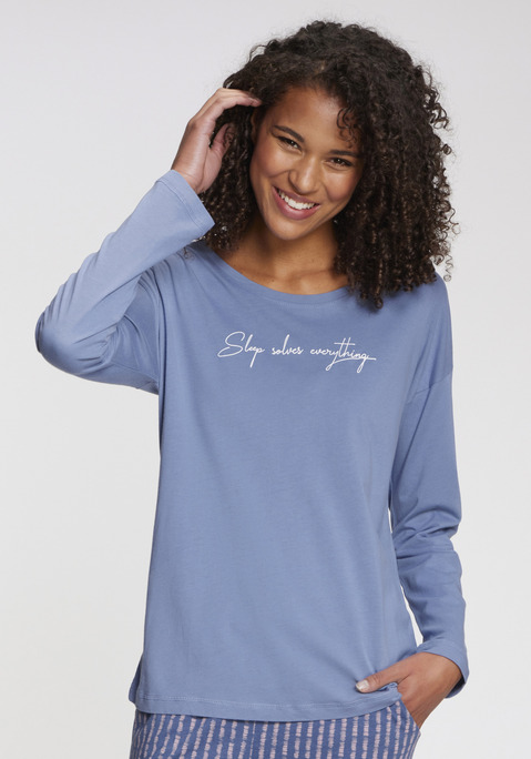 Bild: Pyjamaoberteil von Vivance Dreams: Charmantes Longsleeve von Vivance Dreams mit kleinem Frontprint als Hingucker. Rundhalsausschnitt. Leichter Single-Jersey, hauptsächlich aus Baumwolle.