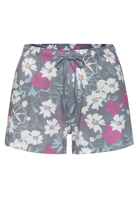 Bild: Pyjamashorts von Vivance Dreams: Schlafshorts von Vivance Dreams. Allovermuster. Elastischer Tunnelzugbund mit kontrastfarbener Kordel. Trageangenehme Baumwolle.