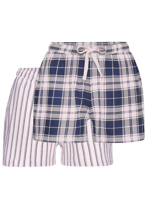 Bild: Pyjamashorts von Vivance Dreams: Pyjamashorts im Doppelpack von Vivance Dreams. Allover gemustert. Elastischer Tunnelzugbund. Eingrifftaschen. Single Jersey Qualität aus Baumwolle.