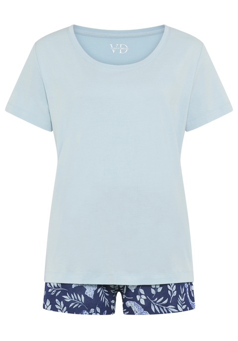 Bild: Shorty von Vivance Dreams: Entspannter Shorty von Vivance Dreams. T-Shirt mit Rundhalsausschnitt und kurze Schlafhose mit Gummizugbund und Bindeband. Praktische Eingrifftaschen. Single-Jersey-Qualität aus einer Mischung aus Baumwolle und Viskose.