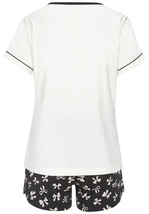 Bild: Shorty von Vivance Dreams: Verspielt gestalteter Shorty von Vivance Dreams. T-Shirt mit großem Print vorn. Rundhalsausschnitt, Kontrastdetails. Shorts mit Alloverprint. Elastischer Tunnelzugbund. Seitliche Eingrifftaschen. Trageangenehme Baumwollqualität.
