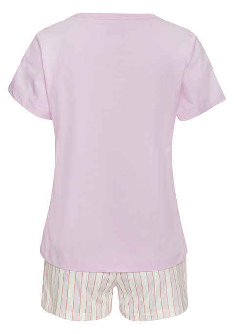 Bild: Shorty von Vivance Dreams: Shorty von Vivance Dreams. Kurzarmshirt mit Rundhalsausschnitt und Motivprint vorn. Gestreifte Shorts mit elastischem Tunnelzugbund und seitlichen Eingrifftaschen. Trageangenehme Baumwollqualität.