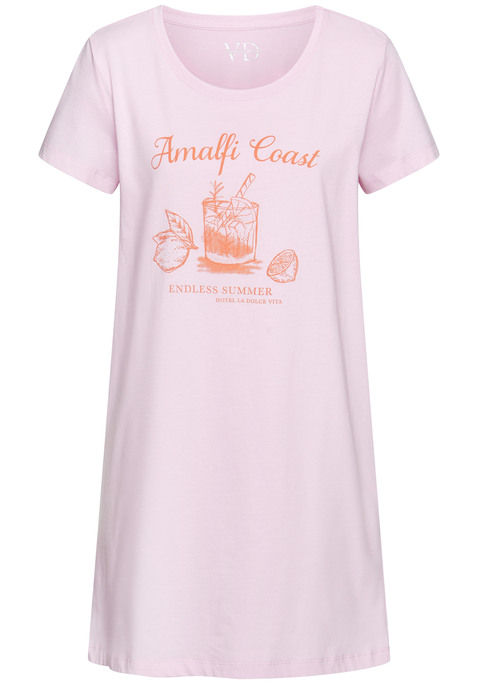Bild: Sleepshirt von Vivance Dreams: Bigshirt von Vivance Dreams. Motivprint vorn. Mit kurzen Ärmeln und Rundhalsausschnitt. Single Jersey in trageangenehmer Baumwollqualität.