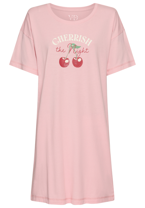 Bild: Sleepshirt von Vivance Dreams: Komfortables Bigshirt von Vivance Dreams mit süßem Früchtedruck. Überschnittene Schultern und Rundhalsausschnitt. Lockere Weite. Angenehme Jerseyqualität.