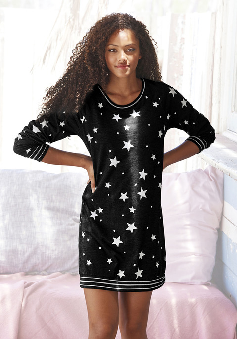 Bild: Sleepshirt von Vivance Dreams: WB#OT4-9SD8012021-VD Sternedruck