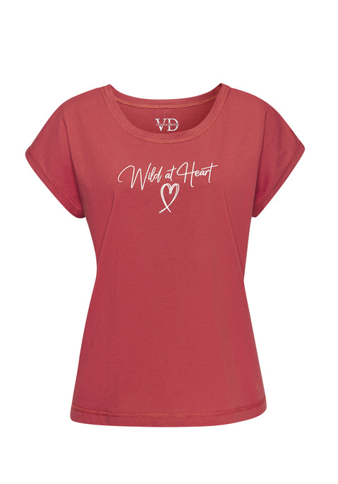 Bild: T-Shirt von Vivance Dreams: Bequemes Schlafshirt von Vivance Dreams. Highlight: der Herzprint als Frontdruck. Angeschnittene, kurze Ärmel und Rundhalsausschnitt. Lässige Basic-Passform. Angenehm weiches Material aus reiner Baumwolle.