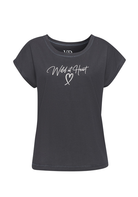 Bild: T-Shirt von Vivance Dreams: Bequemes Schlafshirt von Vivance Dreams. Highlight: der Herzprint als Frontdruck. Angeschnittene, kurze Ärmel und Rundhalsausschnitt. Lässige Basic-Passform. Angenehm weiches Material aus reiner Baumwolle.