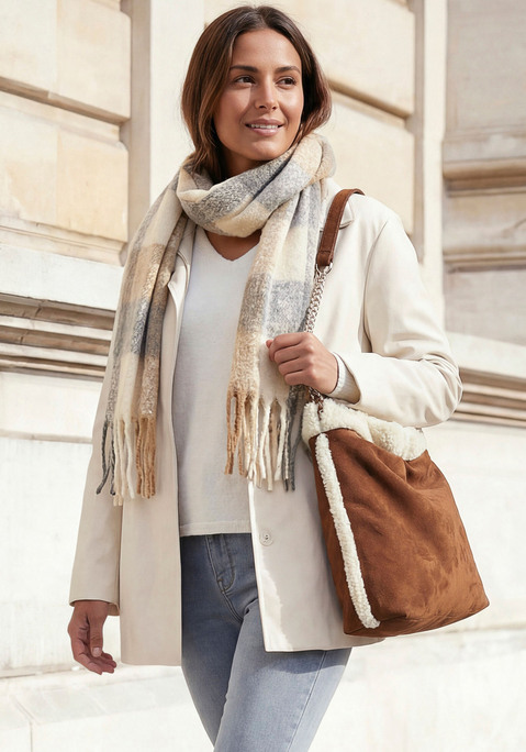 Bild: Handtasche von Vivance: VEGAN. Aus Textil. Maße (H/B/T) = 30/33/9cm.
