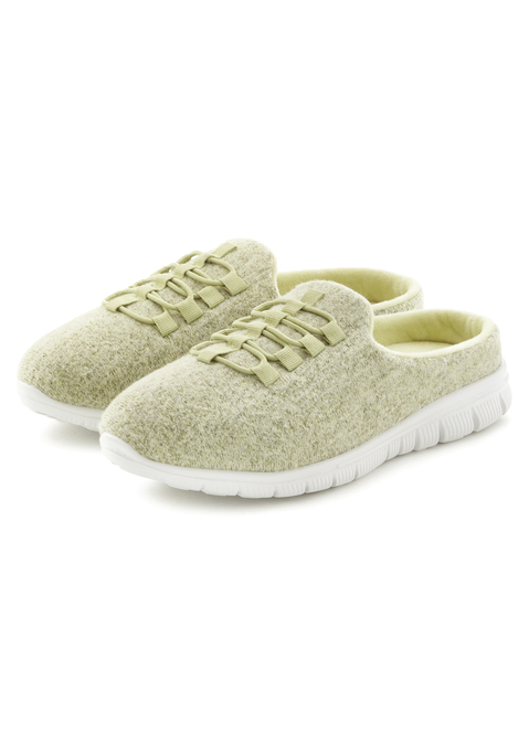 Bild: Hausschuh von Vivance: Hausschuhe VEGAN von VIVANCE. Obermaterial, Futter und Decksohle aus Textil. Laufsohle aus Synthetik.