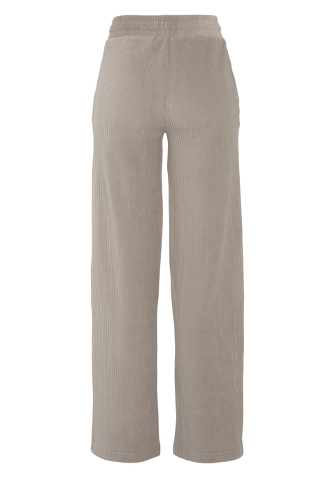 Bild: Homewearhose von Vivance: Bequeme Cordhose von Lascana mit weitem Bein. Breite elastische Cordstruktur. Eingrifftaschen. Kleines Emblem. Gut kombinierbar. Weiches Material.