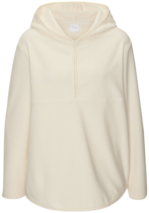 Bild: Hoodie von Vivance: Bequem geschnittener unifarbener Hoodie von Vivance mit großer Kapuze und Reißverschluss vorn. Abgerundeter Saum. Vielseitig kombinierbar, für Freizeit und Sport. Weiches, wärmendes Fleece-Material.